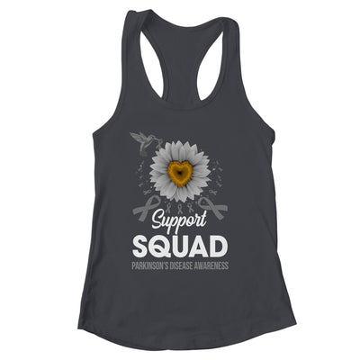 Support Squad Parkinson's Disease Awareness Sunflower Hummingbird Shirt & Tank Top | siriusteestore