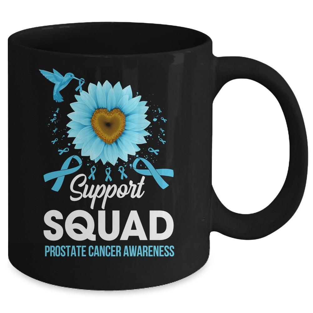 Support Squad Prostate Cancer Awareness Sunflower Hummingbird Mug | siriusteestore