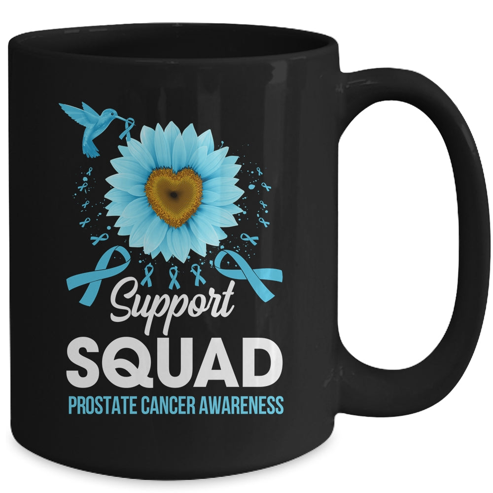 Support Squad Prostate Cancer Awareness Sunflower Hummingbird Mug | siriusteestore