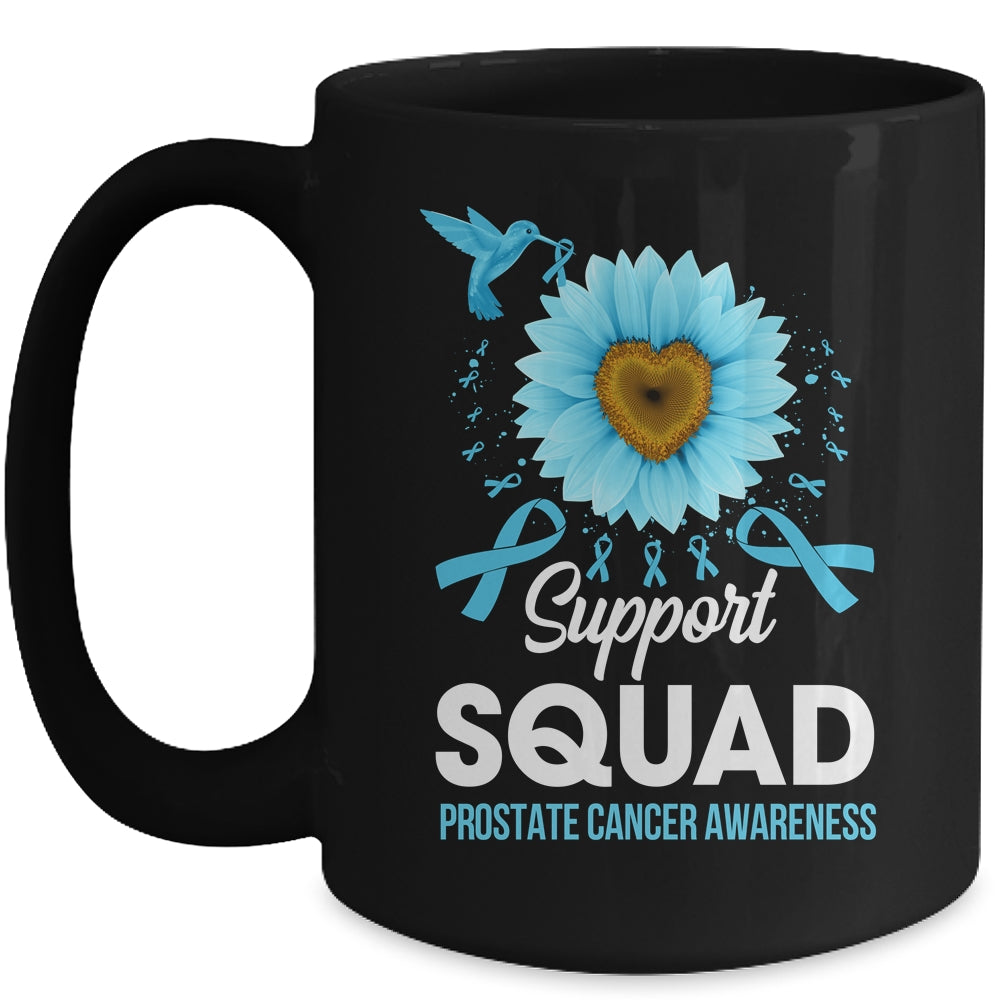 Support Squad Prostate Cancer Awareness Sunflower Hummingbird Mug | siriusteestore