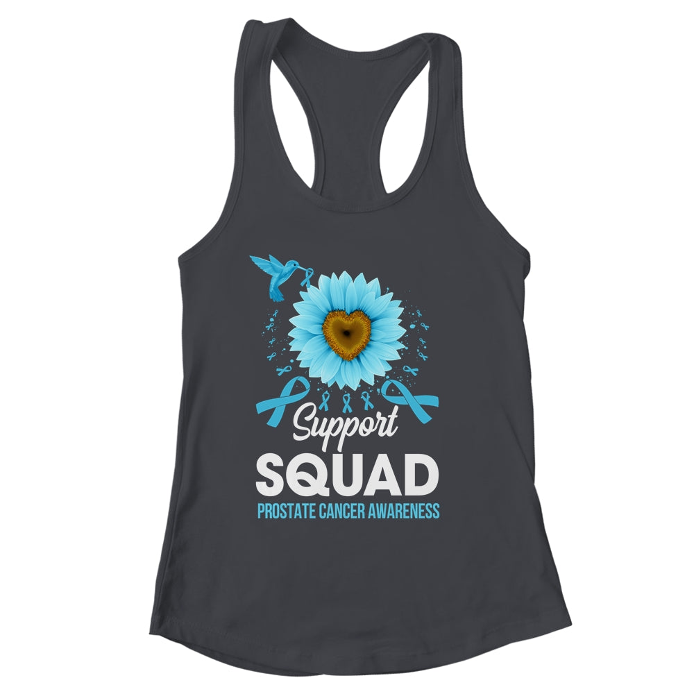 Support Squad Prostate Cancer Awareness Sunflower Hummingbird Shirt & Tank Top | siriusteestore