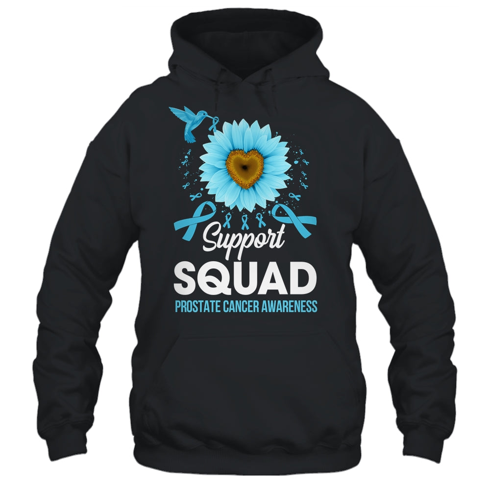 Support Squad Prostate Cancer Awareness Sunflower Hummingbird Shirt & Tank Top | siriusteestore