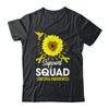 Support Squad Sarcoma Awareness Sunflower Hummingbird Shirt & Tank Top | siriusteestore