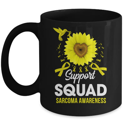 Support Squad Sarcoma Awareness Sunflower Hummingbird Mug | siriusteestore