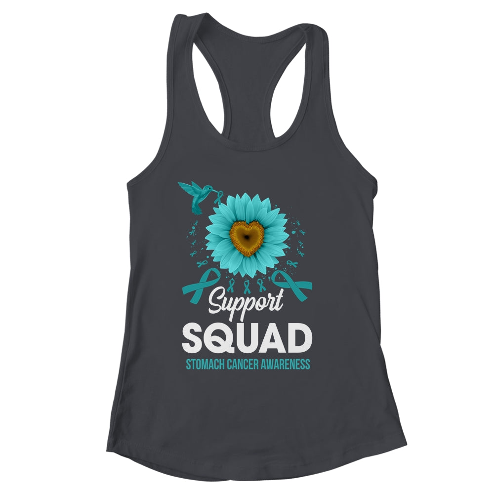 Support Squad Stomach Cancer Awareness Sunflower Hummingbird Shirt & Tank Top | siriusteestore