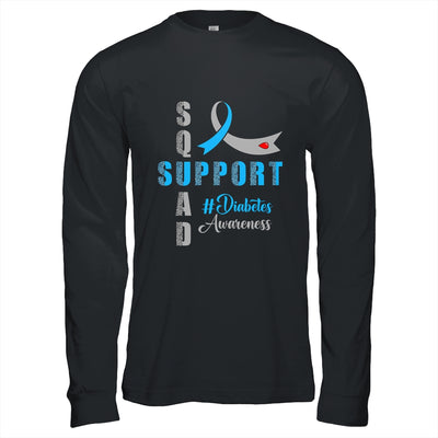 Support Squad T1d T2D Diabetes Awareness Blue Grey Ribbon Shirt & Hoodie | siriusteestore