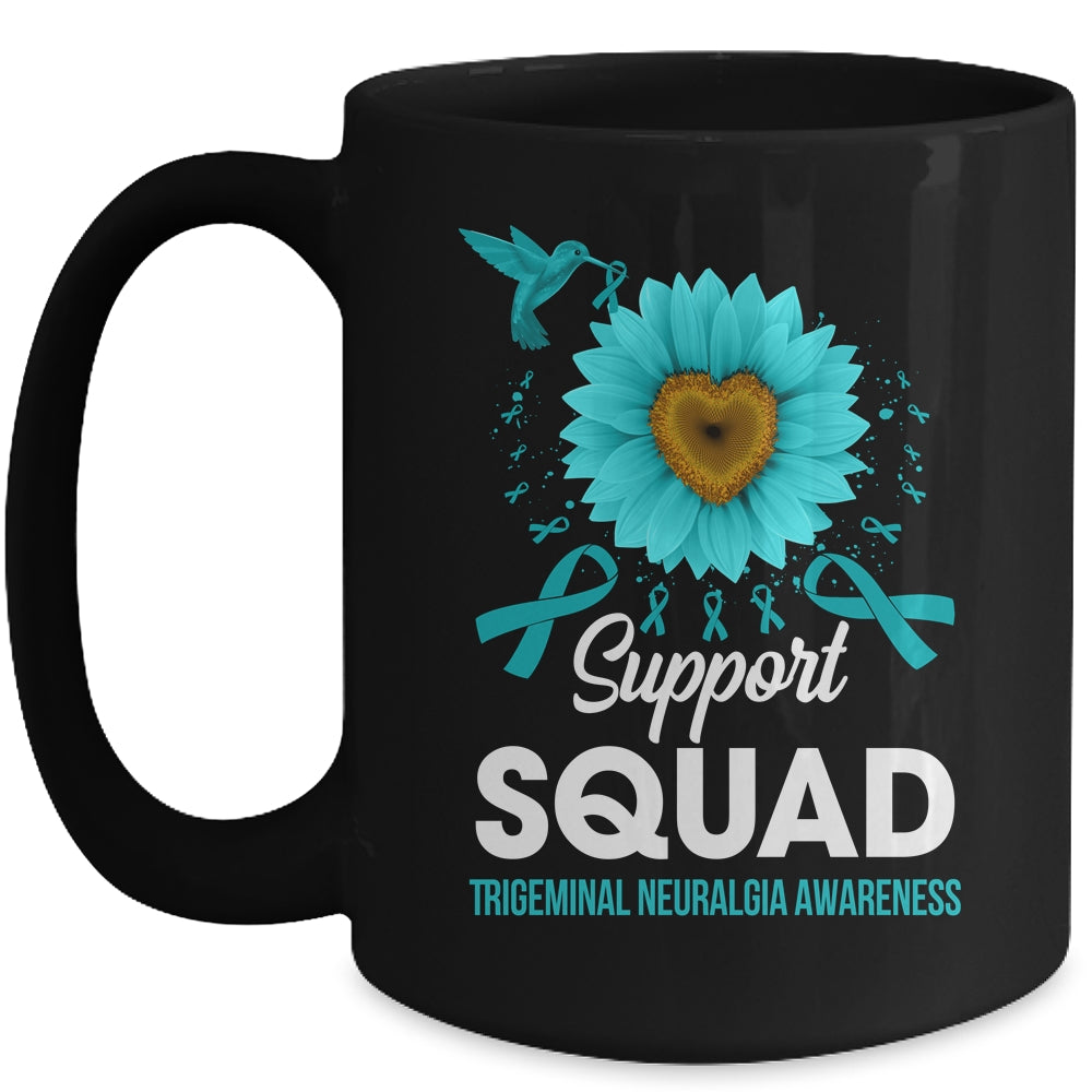 Support Squad Trigeminal Neuralgia Awareness Sunflower Hummingbird Mug | siriusteestore