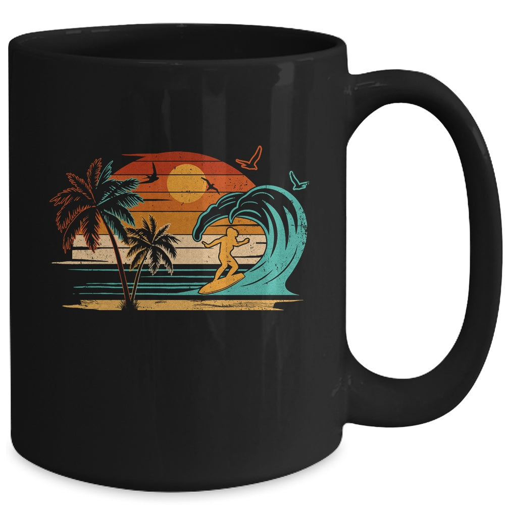Surf Art For Men Women Beach Surfer Hawaiian Wave Surfing Mug | siriusteestore