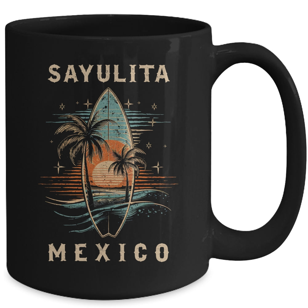 Surfboarder Sayulita Mexico Surf Board Surfing Surfer Mug | siriusteestore