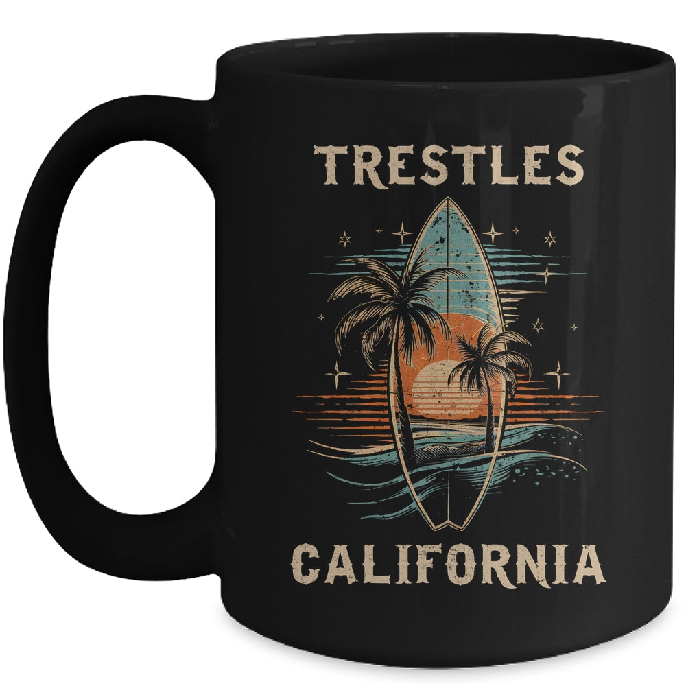 Surfboarder Trestles California Surf Board Surfing Surfer Mug | siriusteestore