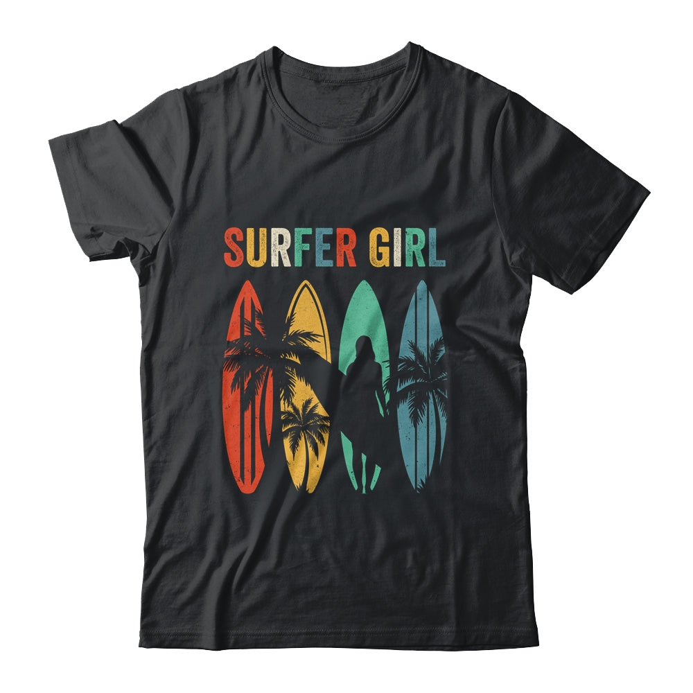 Surfer Girl Surfboard Surfing Women Girls Surf Ocean Surfing Shirt & Tank Top | siriusteestore