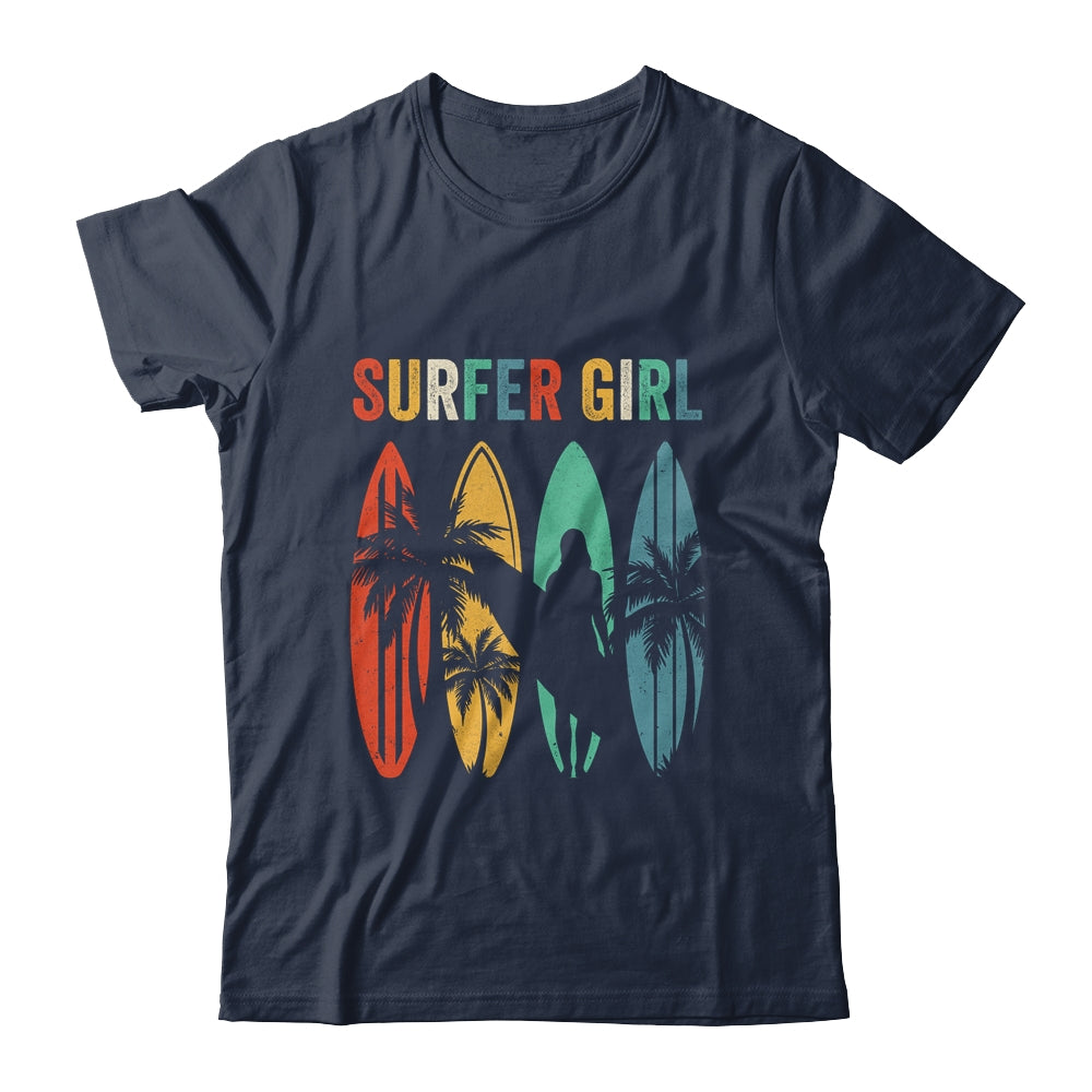 Surfer Girl Surfboard Surfing Women Girls Surf Ocean Surfing Shirt & Tank Top | siriusteestore