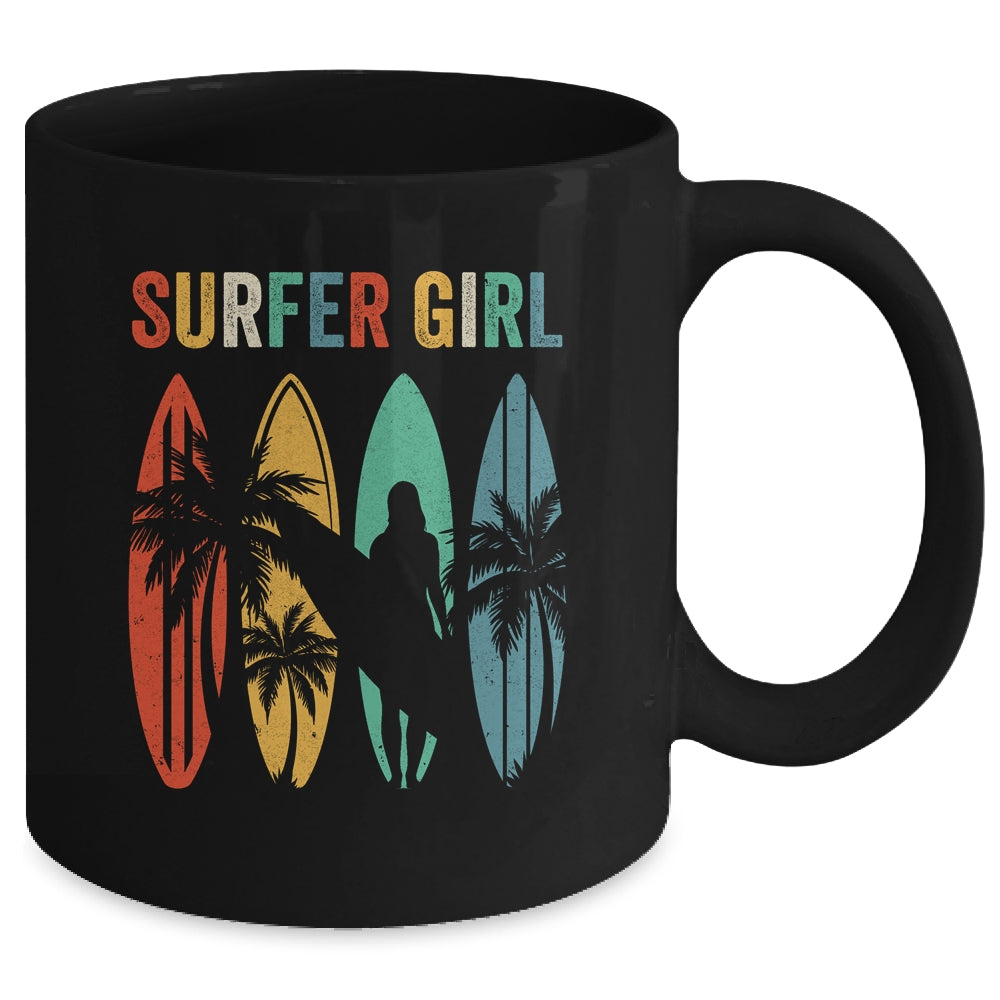 Surfer Girl Surfboard Surfing Women Girls Surf Ocean Surfing Mug | siriusteestore
