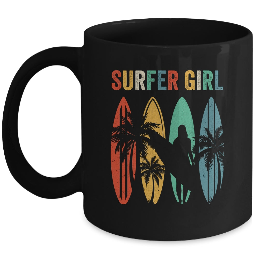 Surfer Girl Surfboard Surfing Women Girls Surf Ocean Surfing Mug | siriusteestore