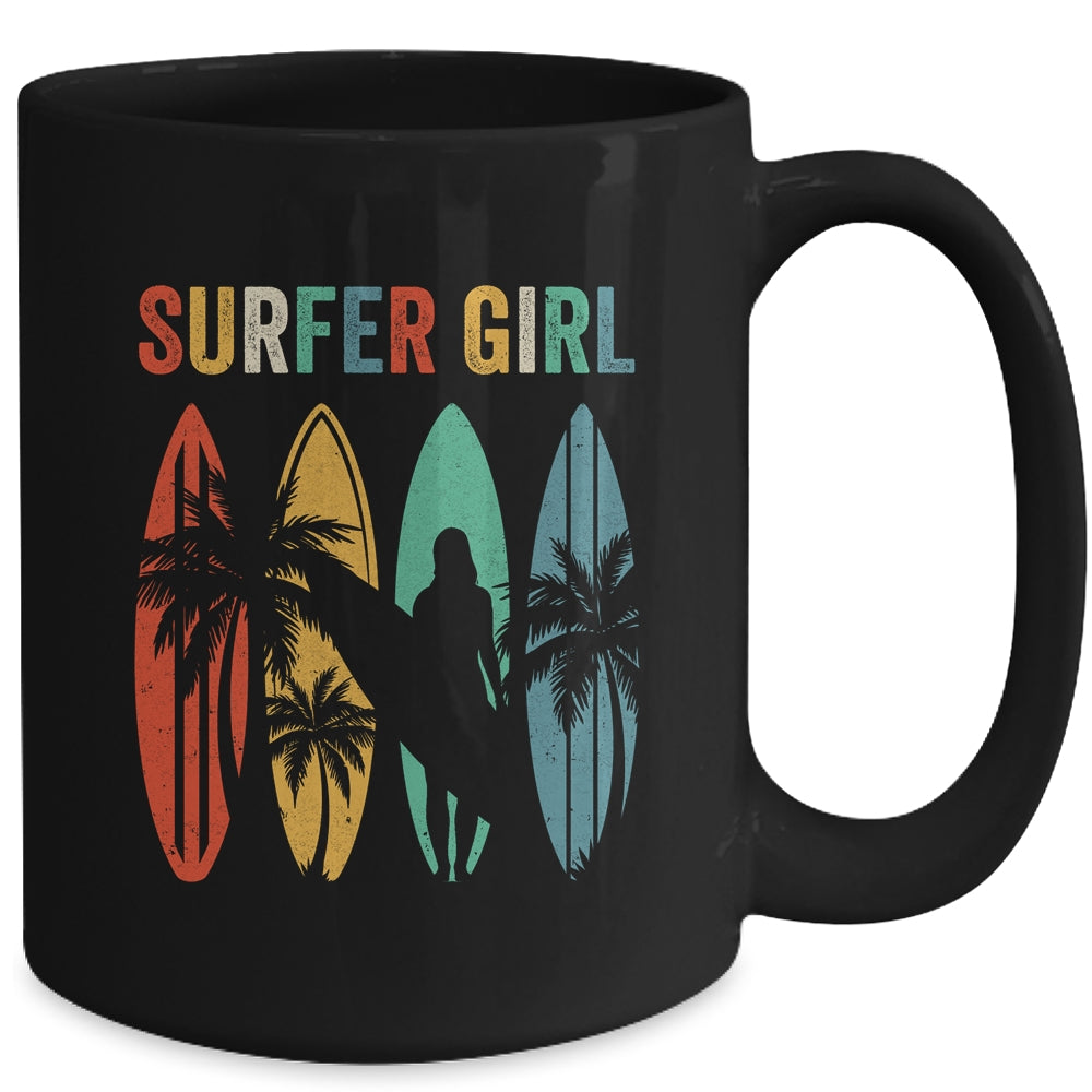 Surfer Girl Surfboard Surfing Women Girls Surf Ocean Surfing Mug | siriusteestore