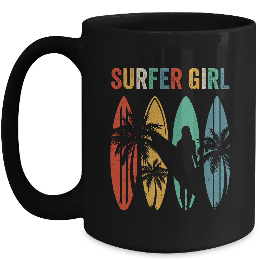 Surfer Girl Surfboard Surfing Women Girls Surf Ocean Surfing Mug | siriusteestore