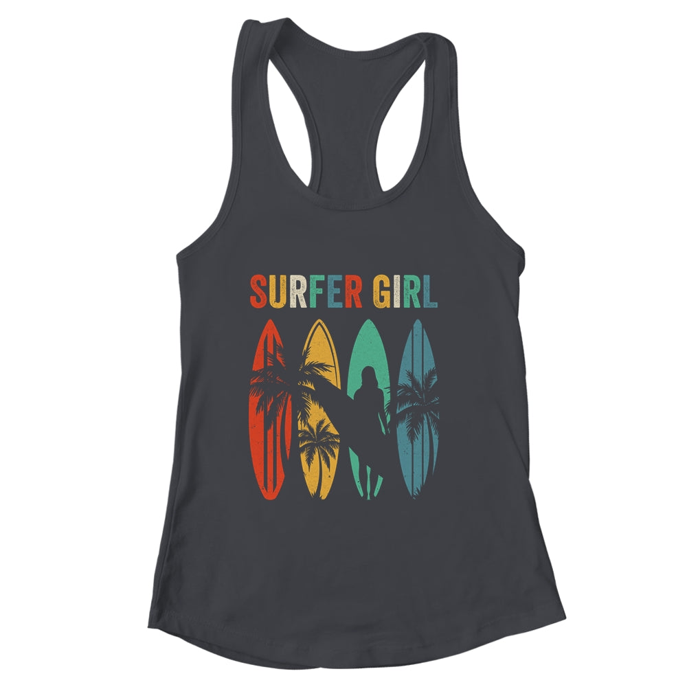 Surfer Girl Surfboard Surfing Women Girls Surf Ocean Surfing Shirt & Tank Top | siriusteestore