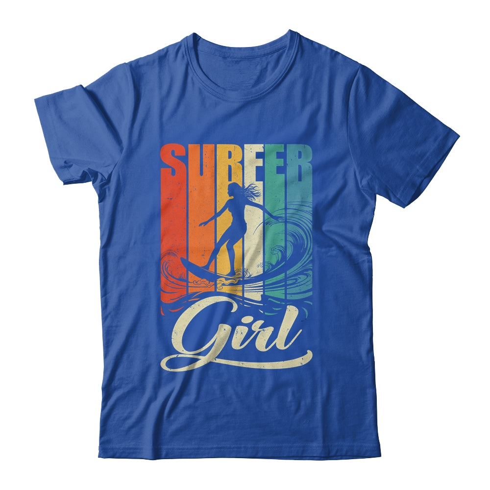 Surfer Girl Vintage Waves Surfing Trainer Surfboard Lover Shirt & Tank Top | siriusteestore