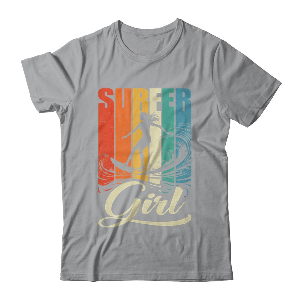 Surfer Girl Vintage Waves Surfing Trainer Surfboard Lover Shirt & Tank Top | siriusteestore