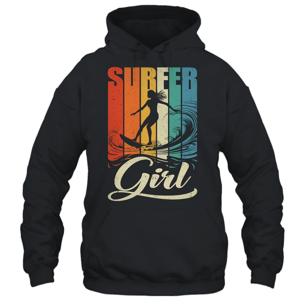 Surfer Girl Vintage Waves Surfing Trainer Surfboard Lover Shirt & Tank Top | siriusteestore