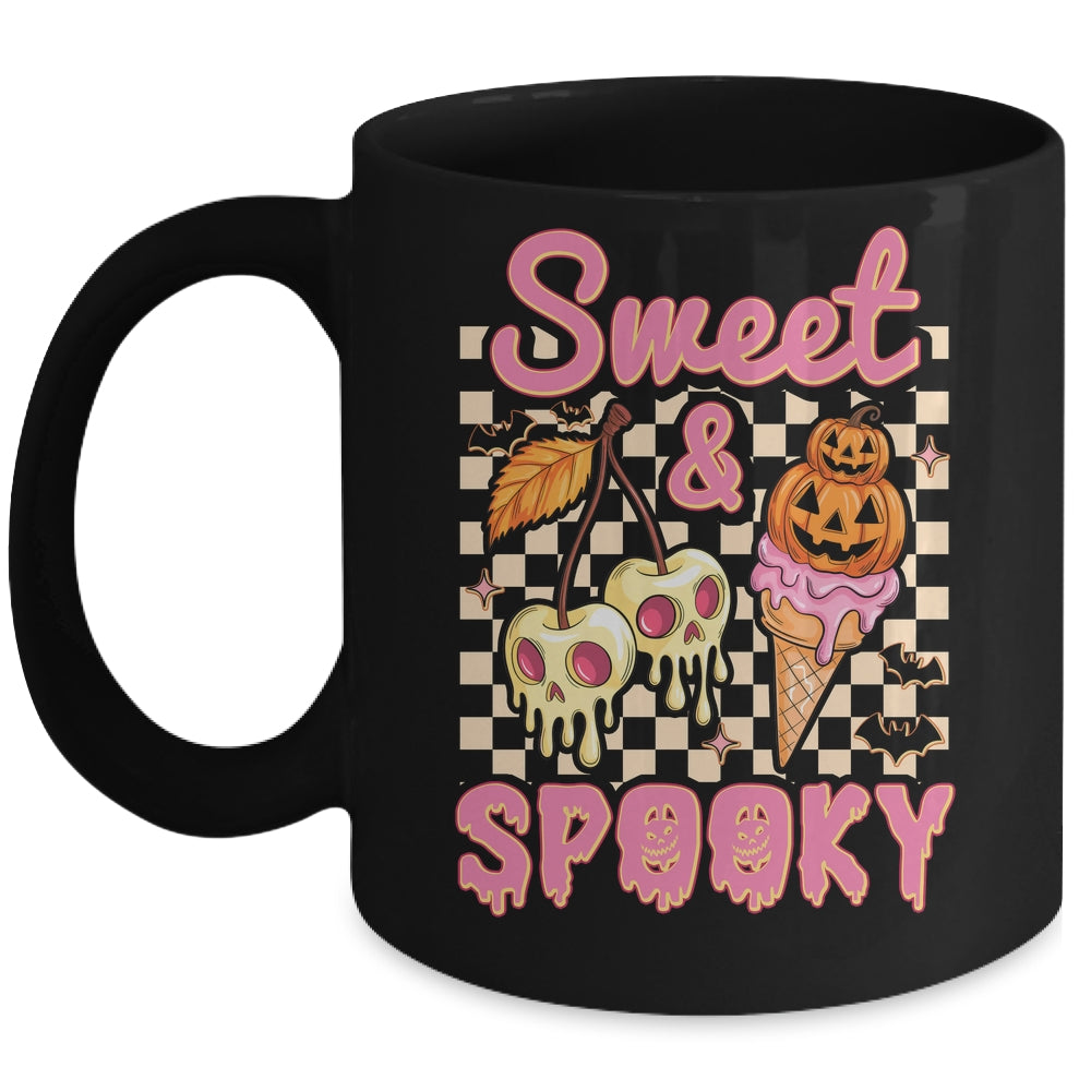 Sweet And Spooky Halloween Ice Cream Funny Spooky Season Mug | siriusteestore