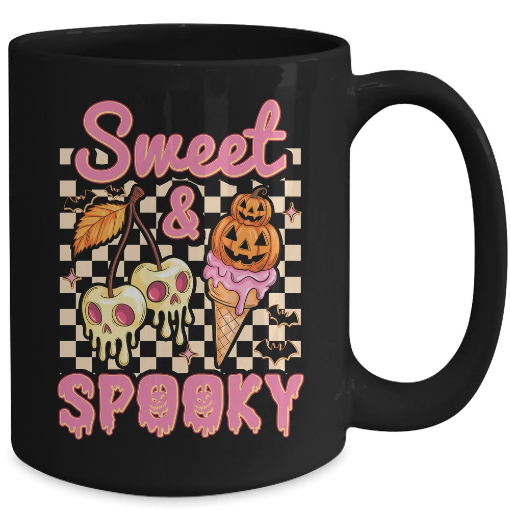 Sweet And Spooky Halloween Ice Cream Funny Spooky Season Mug | siriusteestore