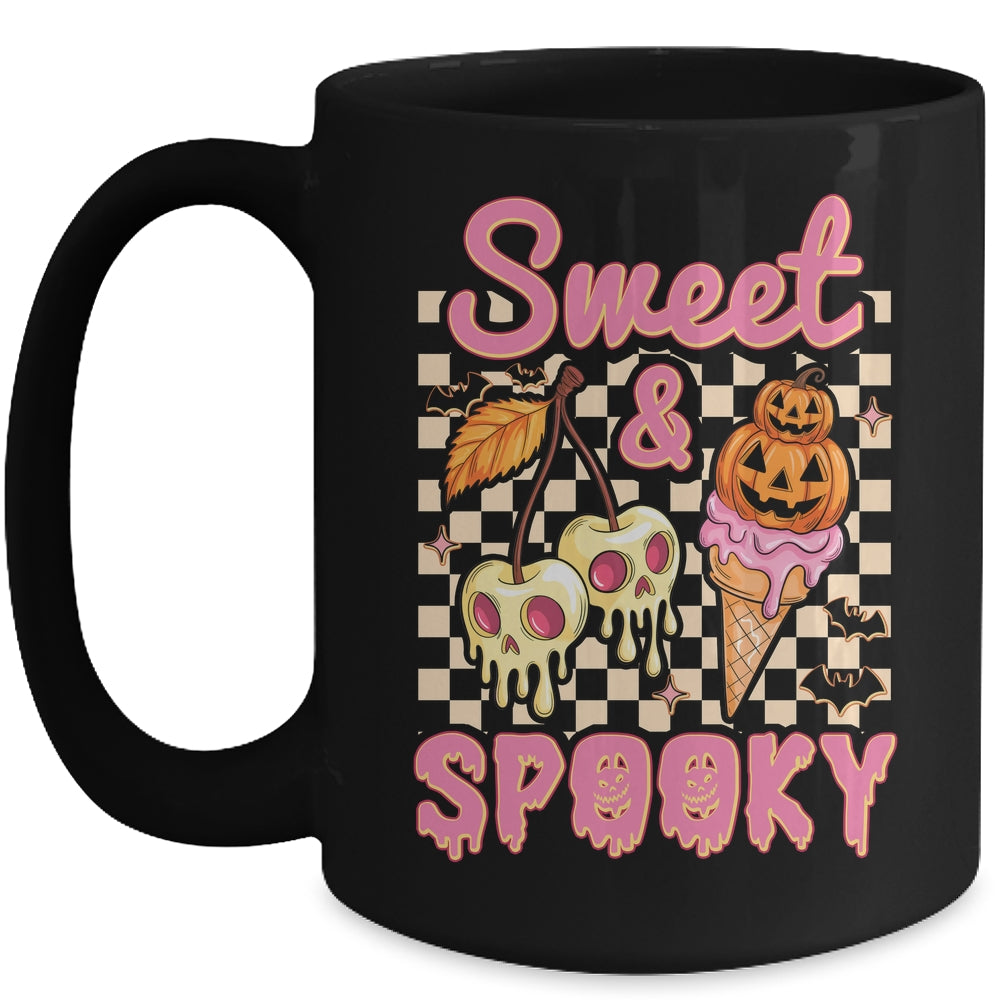 Sweet And Spooky Halloween Ice Cream Funny Spooky Season Mug | siriusteestore
