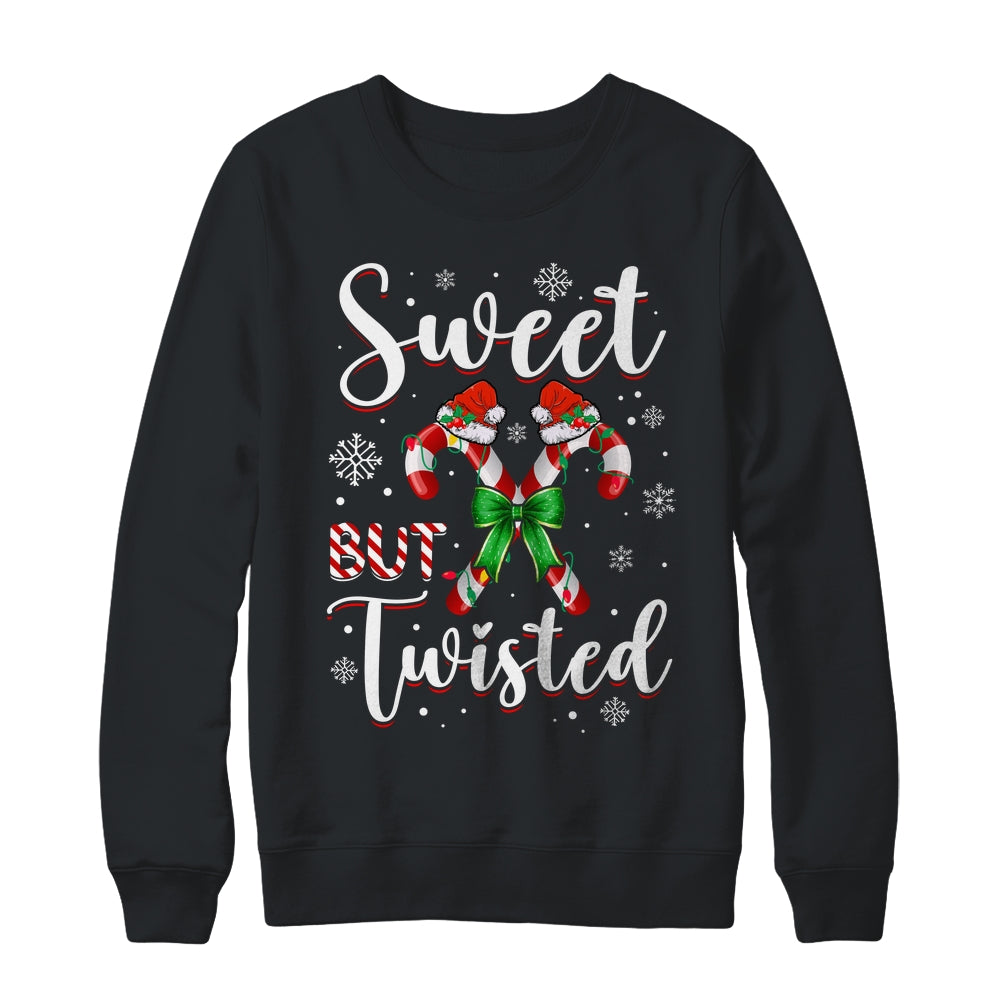 Sweet But Twisted Funny Christmas Candy Cane Xmas Holiday Shirt & Sweatshirt | siriusteestore