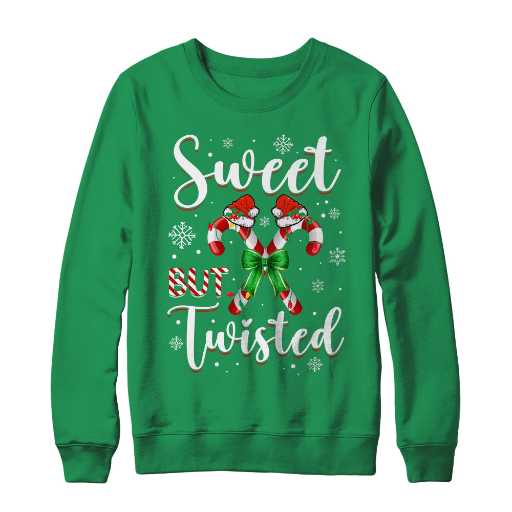 Sweet But Twisted Funny Christmas Candy Cane Xmas Holiday Shirt & Sweatshirt | siriusteestore