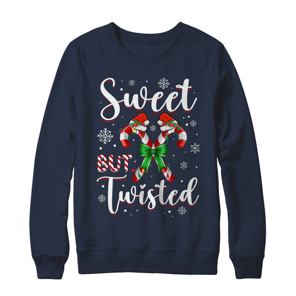Sweet But Twisted Funny Christmas Candy Cane Xmas Holiday Shirt & Sweatshirt | siriusteestore