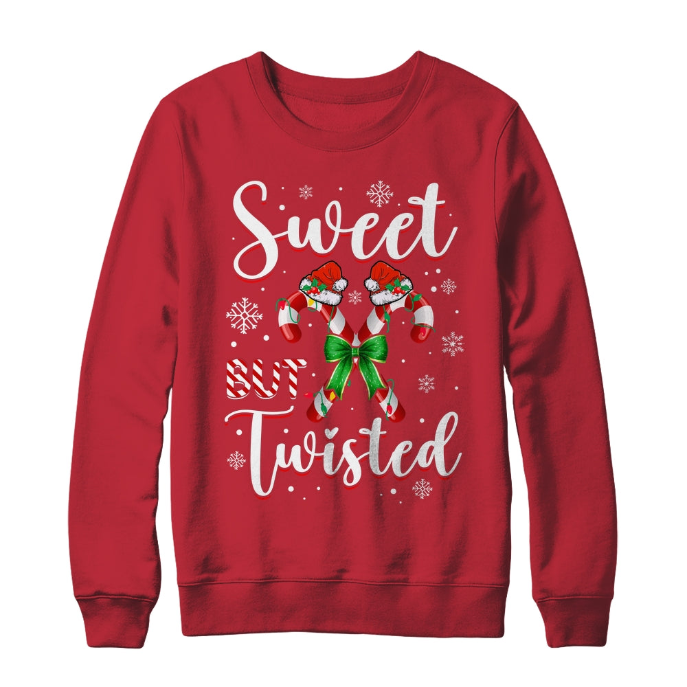 Sweet But Twisted Funny Christmas Candy Cane Xmas Holiday Shirt & Sweatshirt | siriusteestore