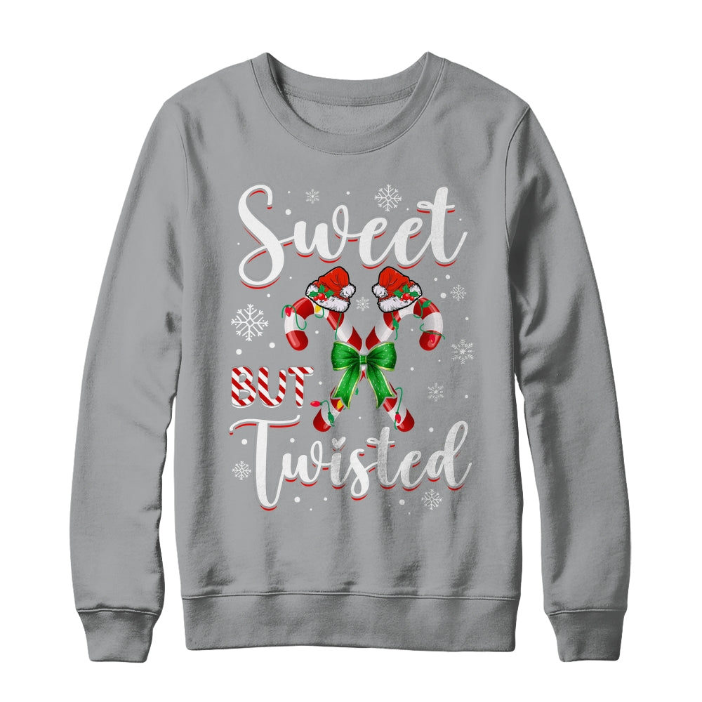Sweet But Twisted Funny Christmas Candy Cane Xmas Holiday Shirt & Sweatshirt | siriusteestore