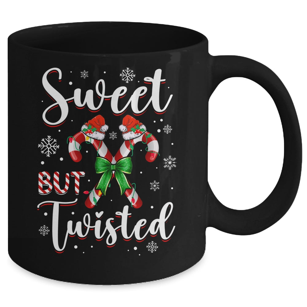 Sweet But Twisted Funny Christmas Candy Cane Xmas Holiday Mug | siriusteestore
