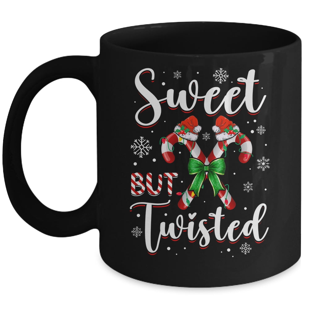 Sweet But Twisted Funny Christmas Candy Cane Xmas Holiday Mug | siriusteestore