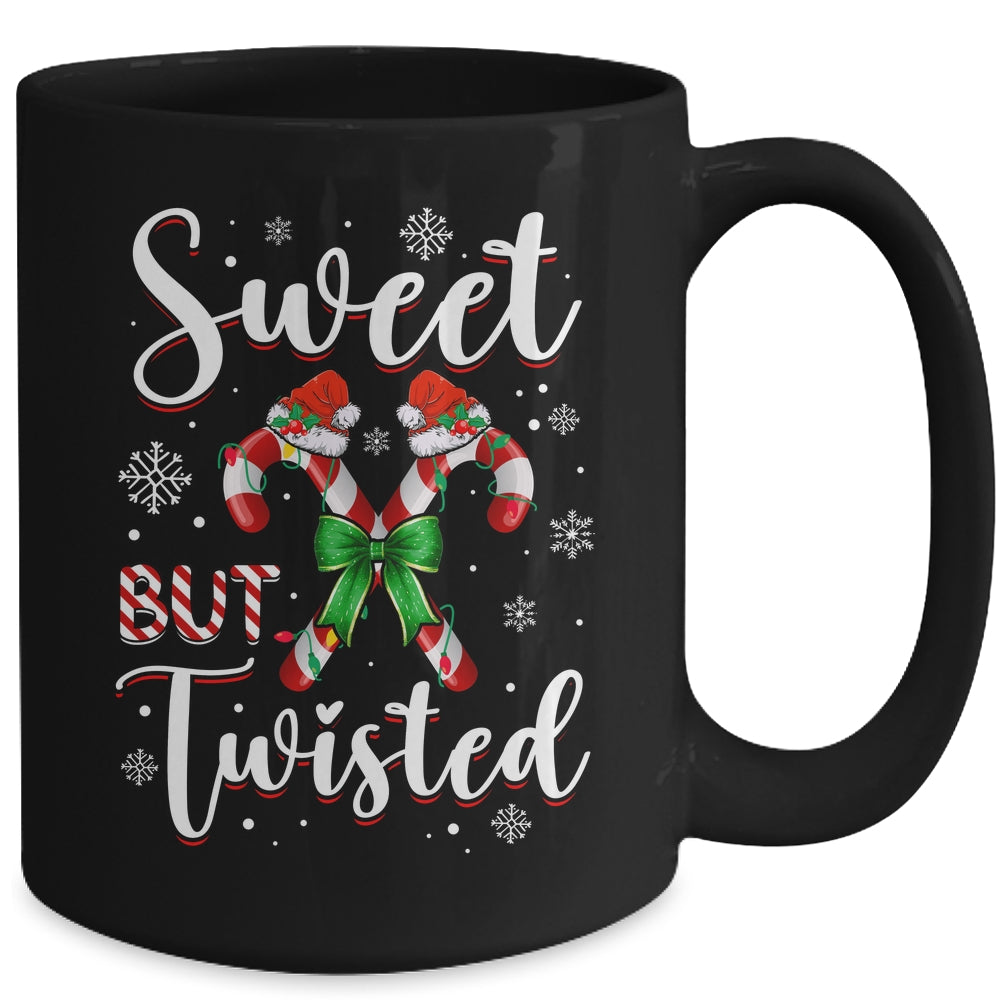 Sweet But Twisted Funny Christmas Candy Cane Xmas Holiday Mug | siriusteestore