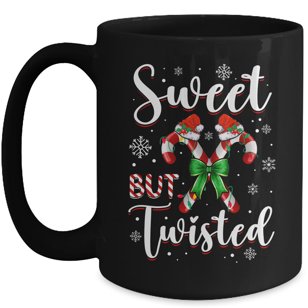 Sweet But Twisted Funny Christmas Candy Cane Xmas Holiday Mug | siriusteestore