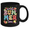 Sweet Summer Time Groovy Floral Summer Vacation Women Girls Mug | siriusteestore
