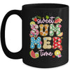 Sweet Summer Time Groovy Floral Summer Vacation Women Girls Mug | siriusteestore
