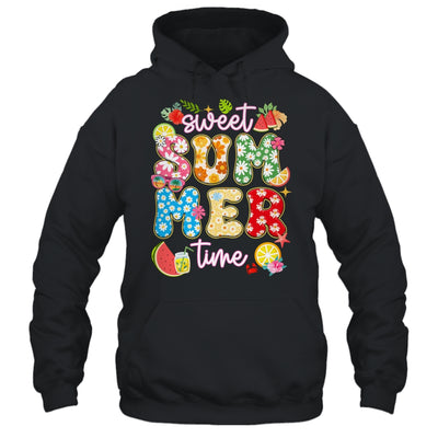 Sweet Summer Time Groovy Floral Summer Vacation Women Girls Shirt & Tank Top | siriusteestore