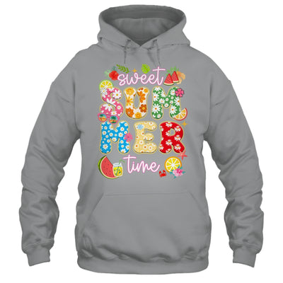Sweet Summer Time Groovy Floral Summer Vacation Women Girls Shirt & Tank Top | siriusteestore