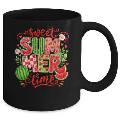 Sweet Summer Time Watermelon Vibes Coquette Bow Girls Women Mug | siriusteestore
