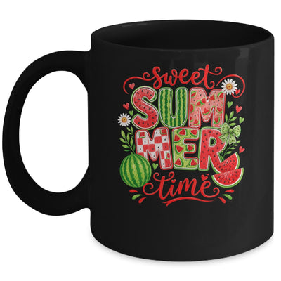 Sweet Summer Time Watermelon Vibes Coquette Bow Girls Women Mug | siriusteestore