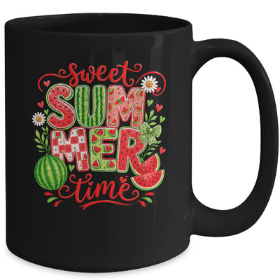 Sweet Summer Time Watermelon Vibes Coquette Bow Girls Women Mug | siriusteestore
