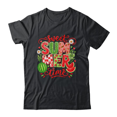 Sweet Summer Time Watermelon Vibes Coquette Bow Girls Women Shirt & Tank Top | siriusteestore