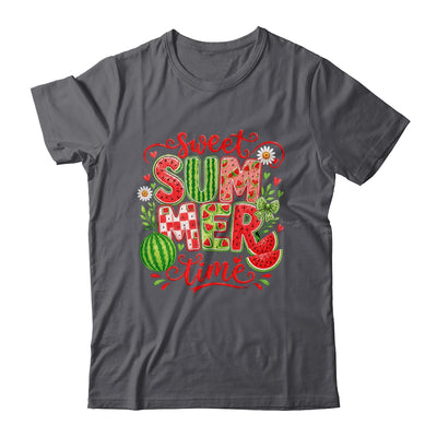 Sweet Summer Time Watermelon Vibes Coquette Bow Girls Women Shirt & Tank Top | siriusteestore