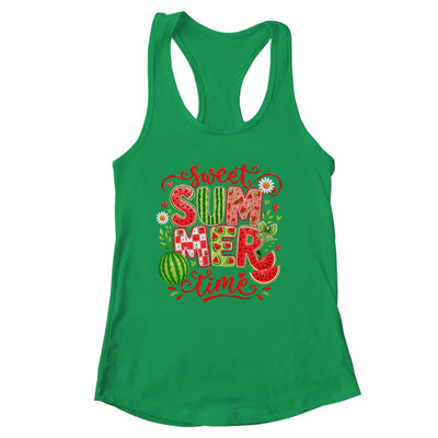 Sweet Summer Time Watermelon Vibes Coquette Bow Girls Women Shirt & Tank Top | siriusteestore