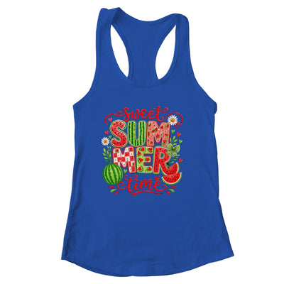 Sweet Summer Time Watermelon Vibes Coquette Bow Girls Women Shirt & Tank Top | siriusteestore