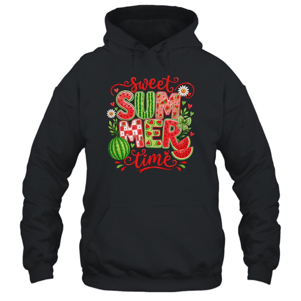 Sweet Summer Time Watermelon Vibes Coquette Bow Girls Women Shirt & Tank Top | siriusteestore