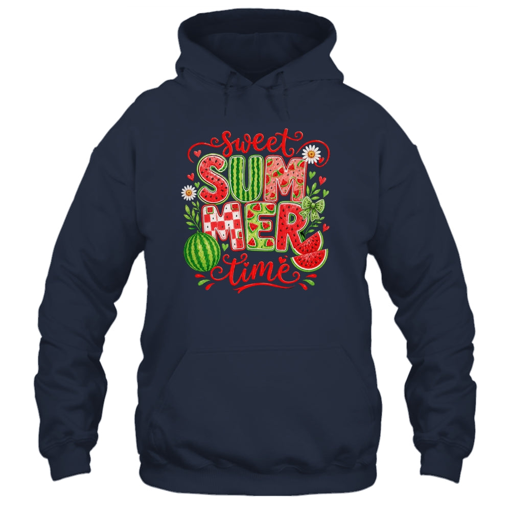 Sweet Summer Time Watermelon Vibes Coquette Bow Girls Women Shirt & Tank Top | siriusteestore