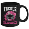 Tackle Football Breast Cancer Awareness Pink Ribbon Boys Mug | siriusteestore